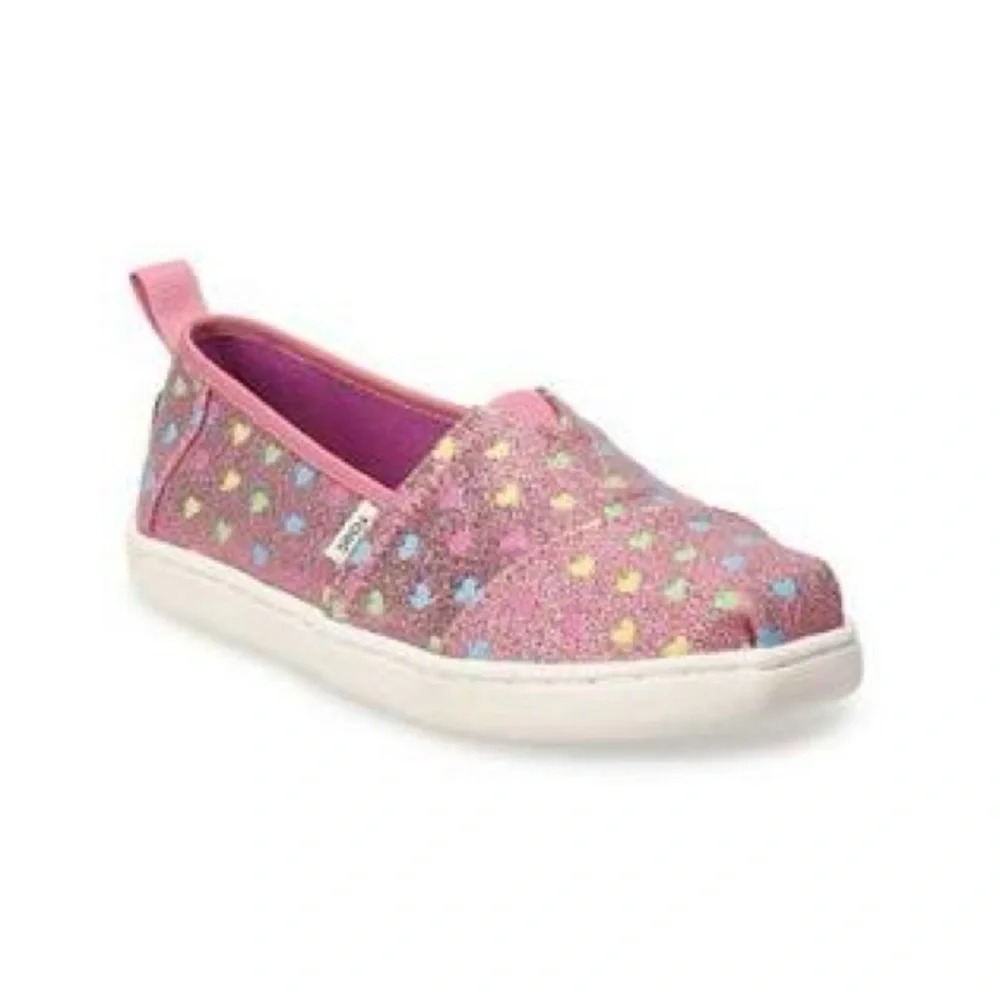 NWT Girls Pink Shimmer Hearts Shoes